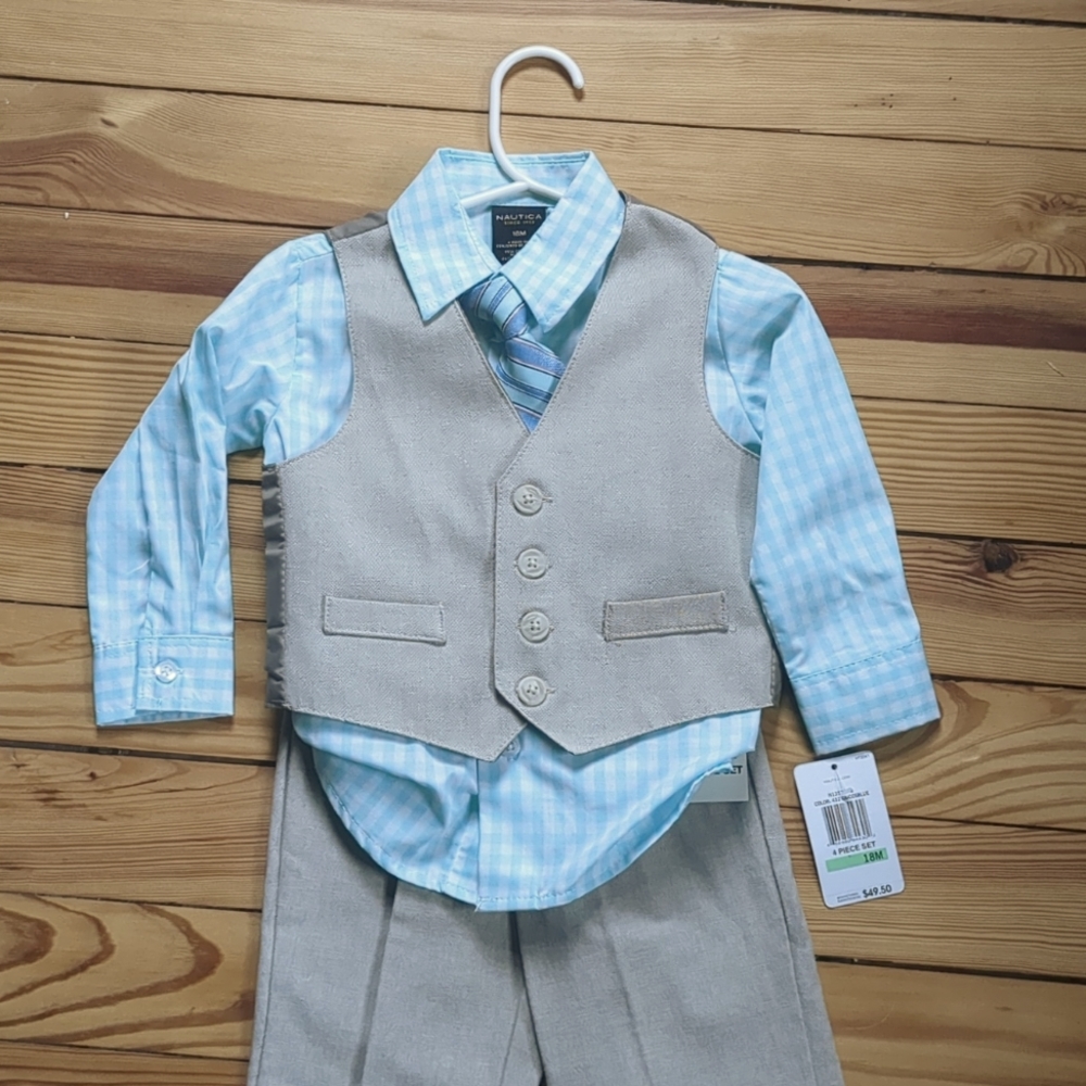 NWT Toddler Boy Formal Easter Wedding outfit with vest - Picture 2 of 5